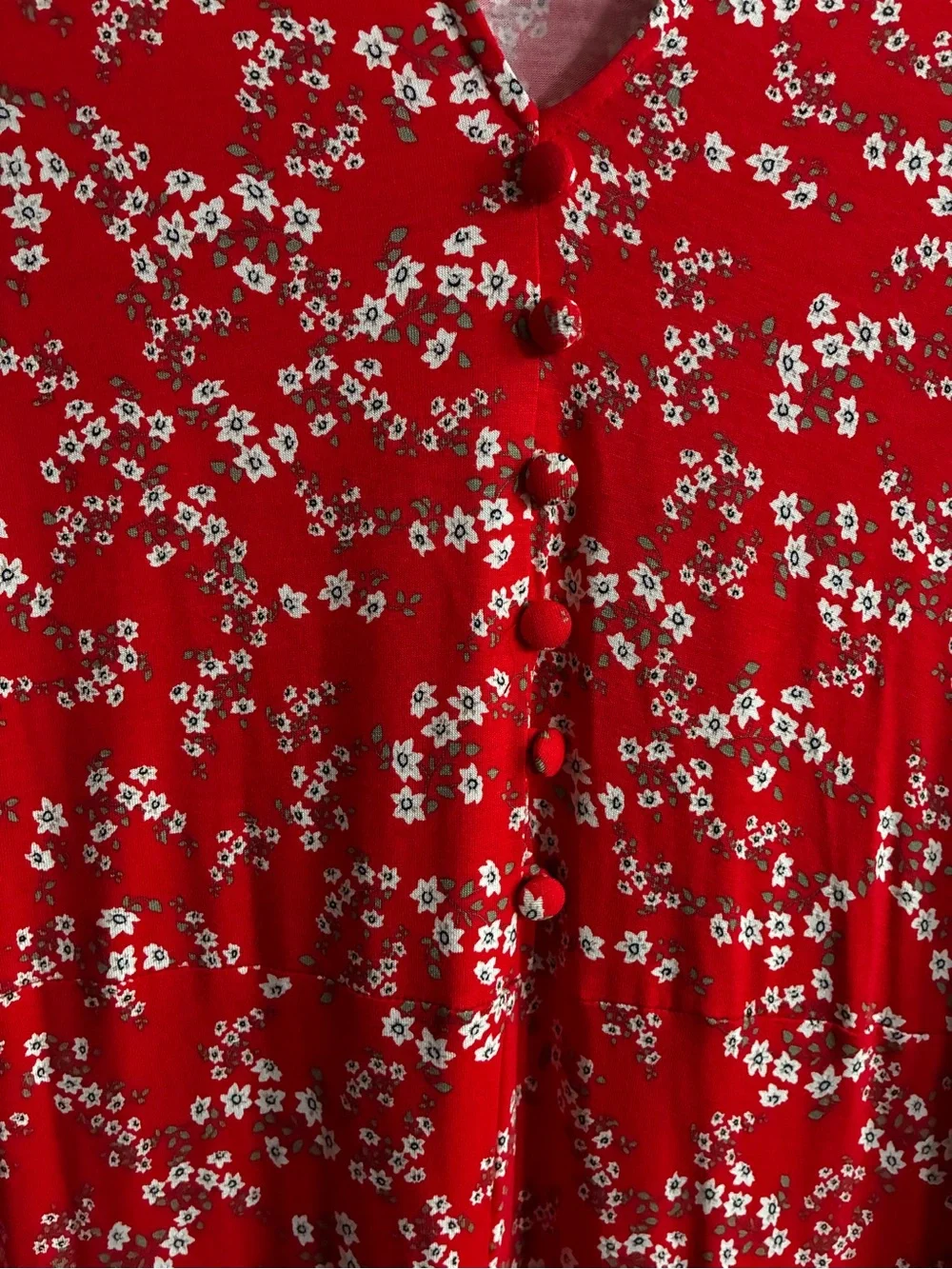 ASOS Red Floral Maxi Dress with White Blossom Print